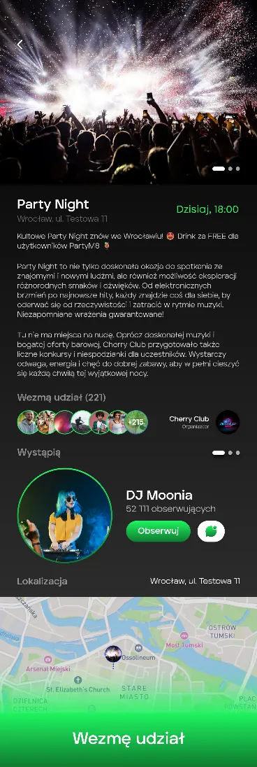 Szczegóły imprezy Party Night