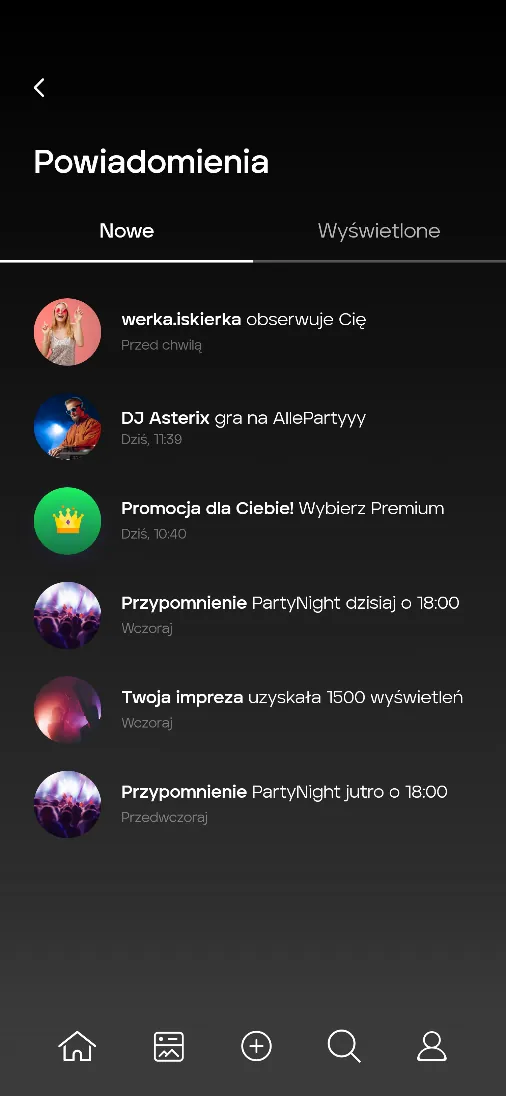 Lista powiadomień